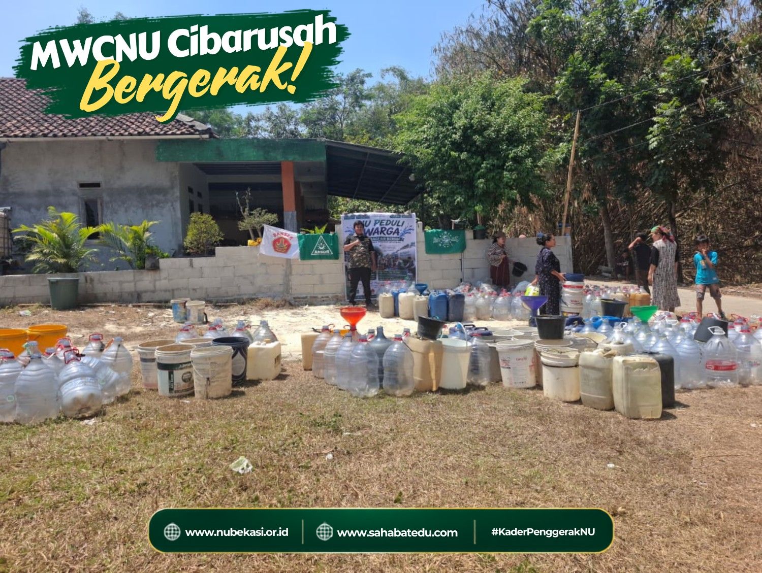 MWCNU Cibarusah Salurkan Ribuan Liter Air Bersih untuk Warga di Empat Titik