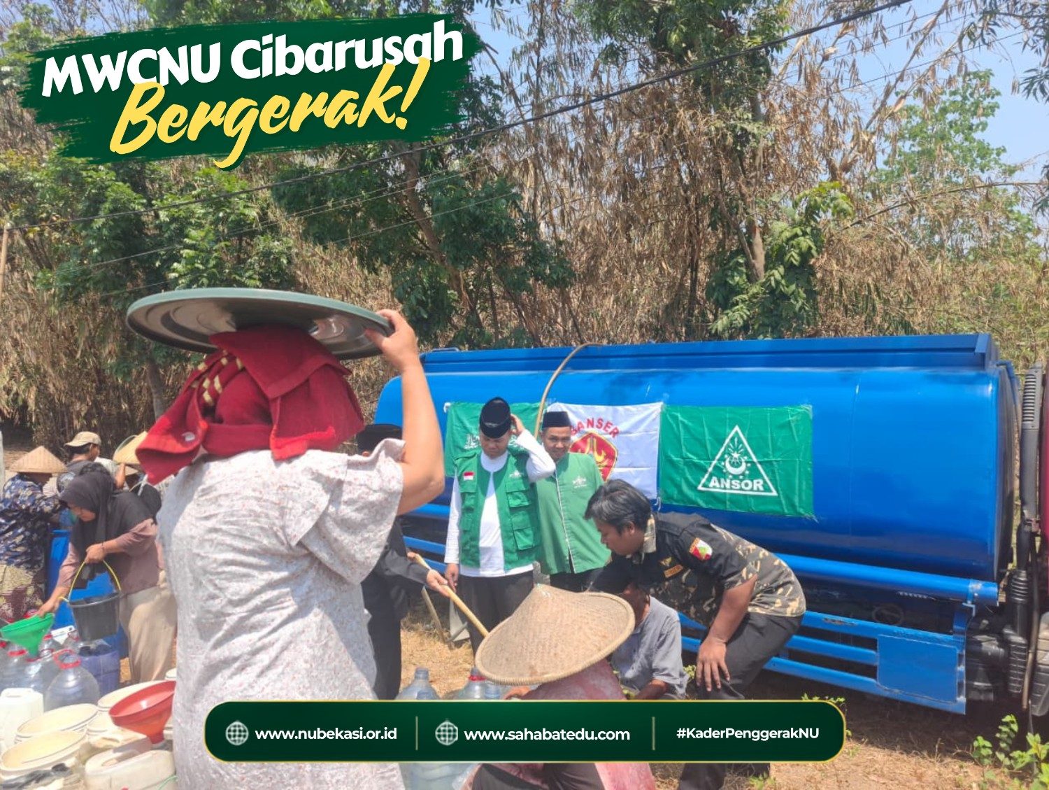 MWCNU Cibarusah Salurkan Ribuan Liter Air Bersih untuk Warga di Empat Titik