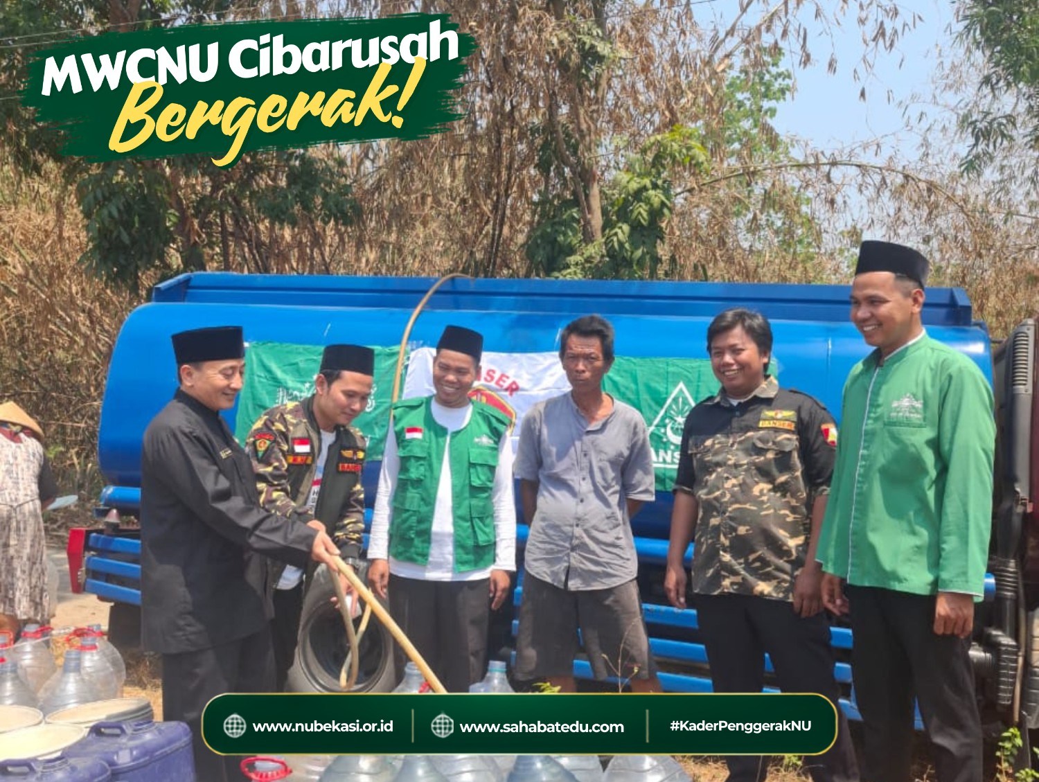 MWCNU Cibarusah Salurkan Ribuan Liter Air Bersih untuk Warga di Empat Titik