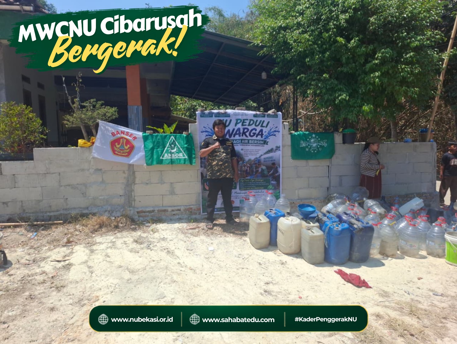 MWCNU Cibarusah Salurkan Ribuan Liter Air Bersih untuk Warga di Empat Titik