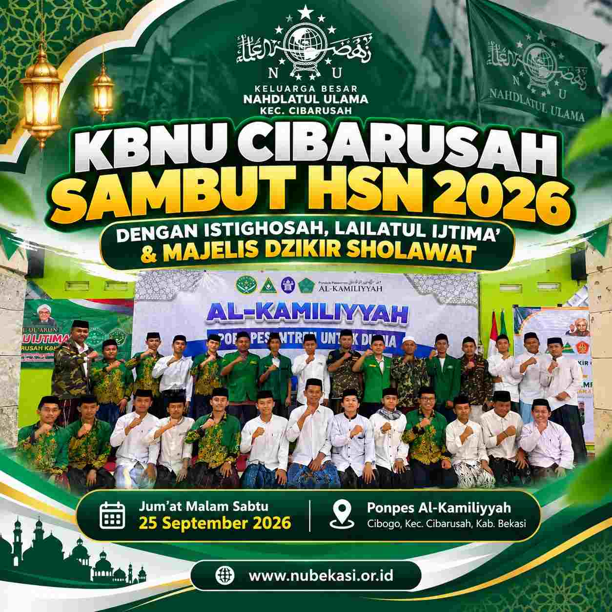 KBNU Cibarusah Gelar Istighosah dan Lailatul Ijtima’ Jelang Hari Santri Nasional 2026